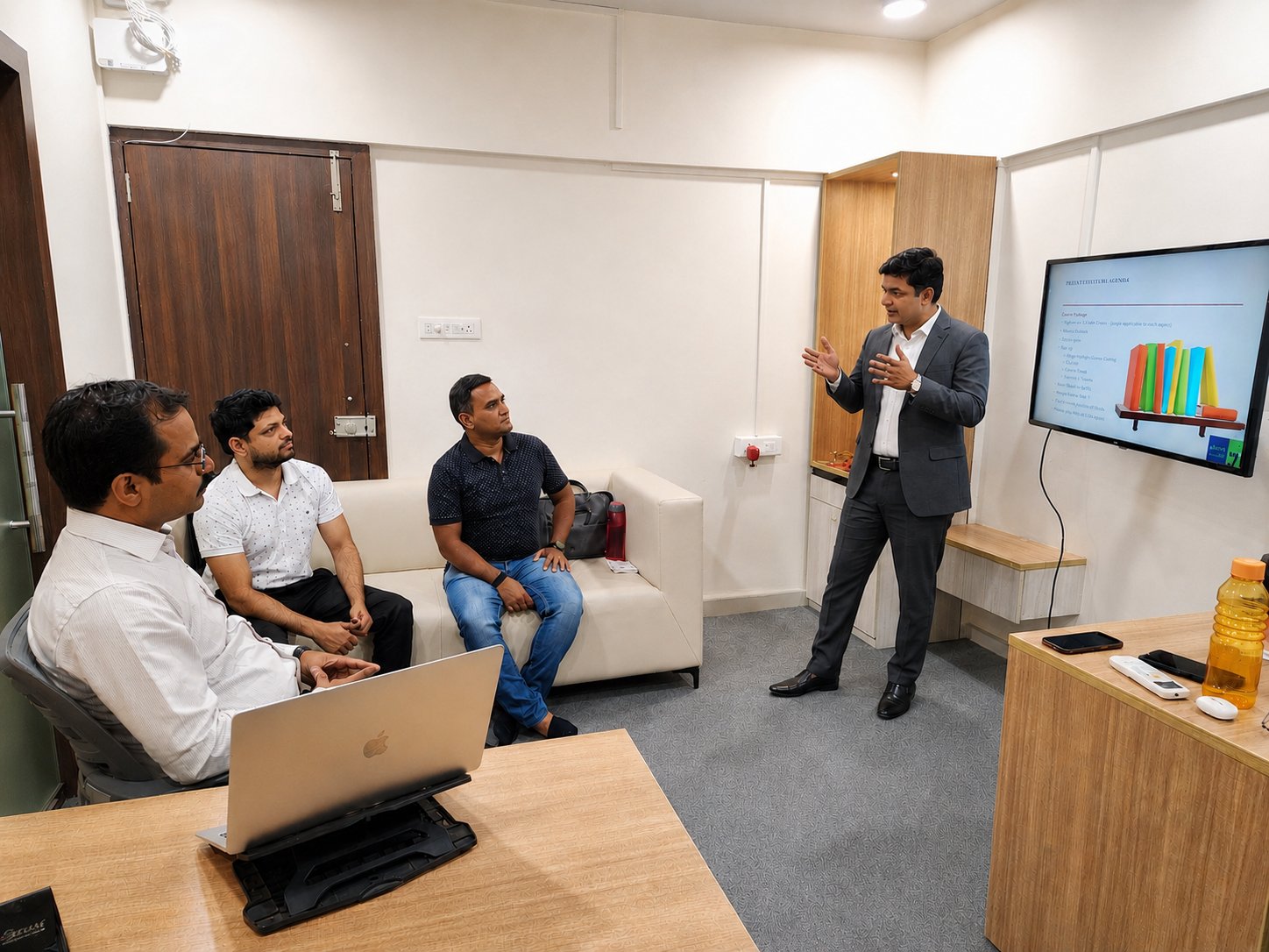 Anil H. conducting a Revenue Systems Diagnostic session with a client team